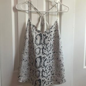Snake print scalloped JCrew tank top